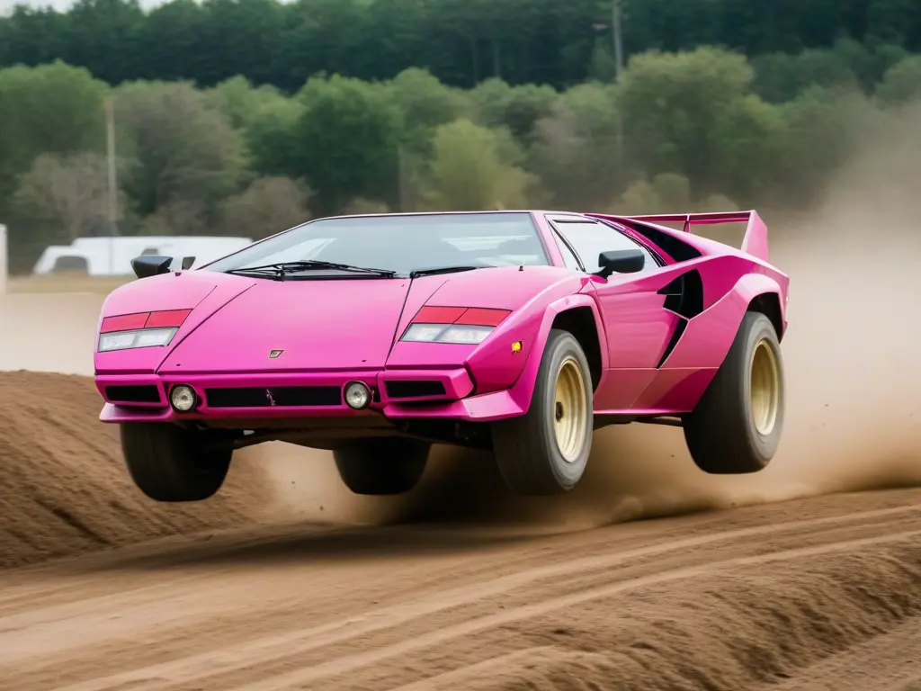 A pink offroad lambo