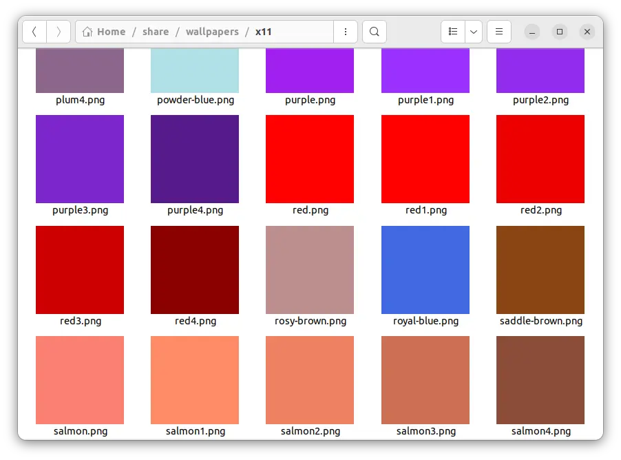 a pcture of color swatch files.