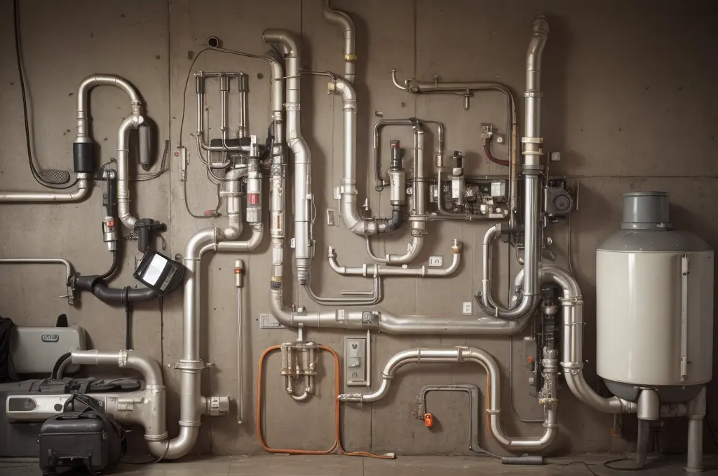 A picture of complicated plumbing.